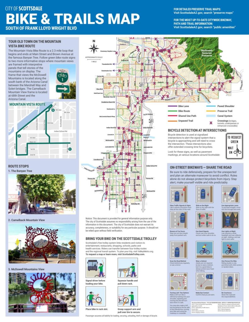 City of Scottsdale Bike Trails Map South of Frank Lloyd Wright 3 Scottsdale's Commercial Real Estate Meets Healthy Lifestyles