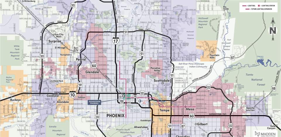 Greater Phx map 8 Of The Tallest Buildings In Phoenix