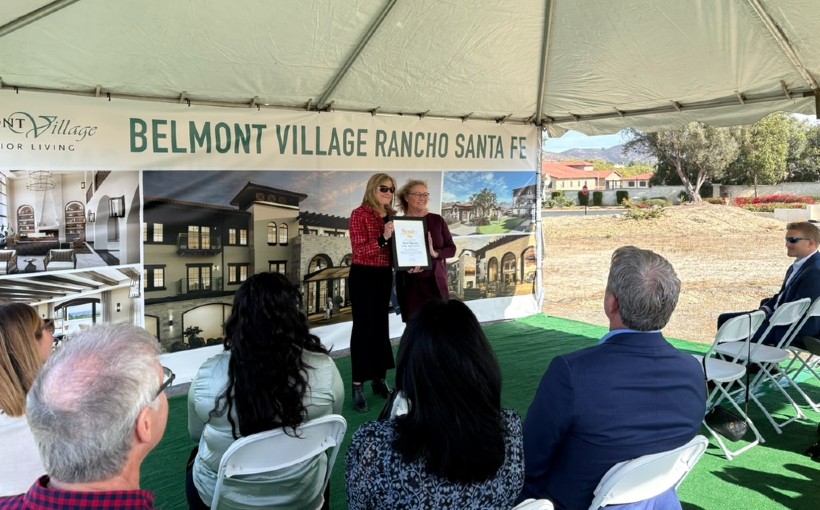 CA Belmont Village Rancho Santa Fe groundbreaking ceremony HOME